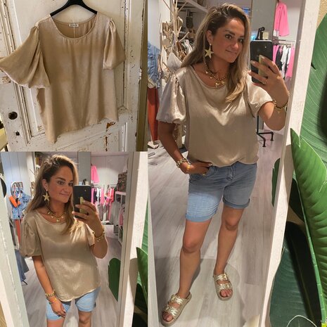 Bella top -  champagne