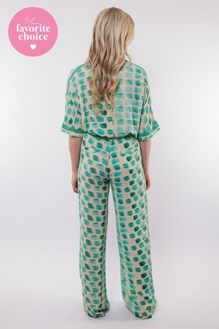 C&S Zafra pants sand/pool blue