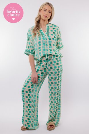 C&S Zafra pants sand/pool blue