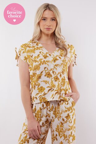 C&S Sardinië top sand/mustard olive