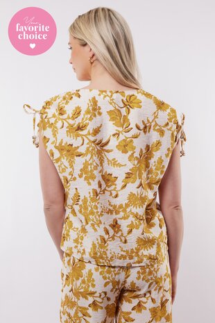 C&S Sardinië top sand/mustard olive