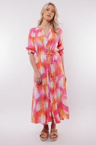 C&S Amalfi dress super pink/ color mix