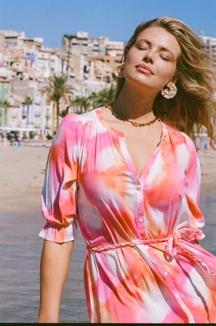 C&S Amalfi dress super pink/ color mix