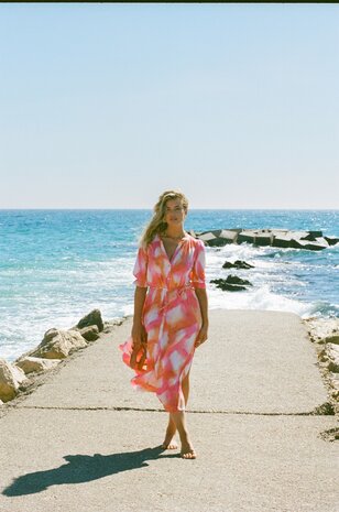 C&S Amalfi dress super pink/ color mix