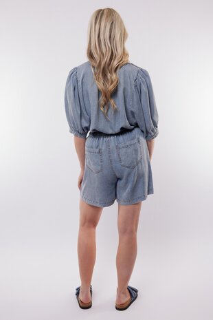 C&S blouse Monterosso denim mid blue