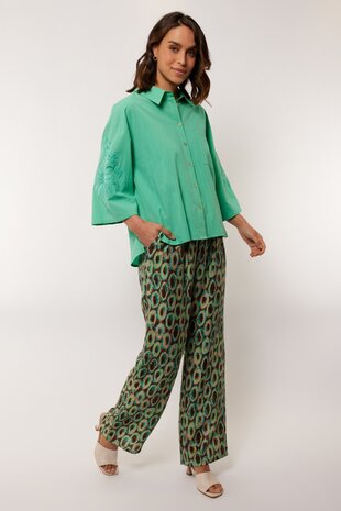 G maxx Evelina pants Cappuccino/bird egg green