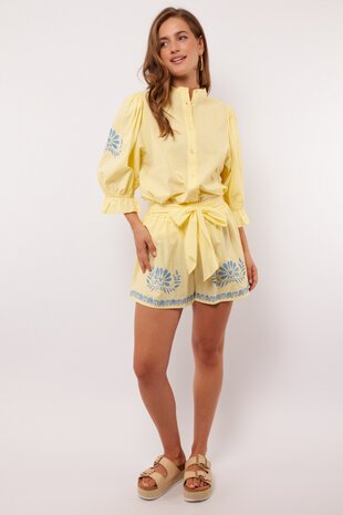 Fluresk Marlowe blouse sunbeam yellow/persian jewel