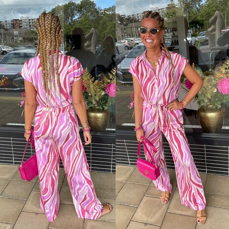 C&S Taurito broek offwhite/super pink