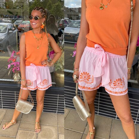 Fluresk Saine shorts sunbeam piggy pink/pumpkin