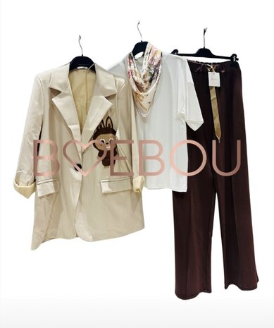 Lala oversized blazer beige