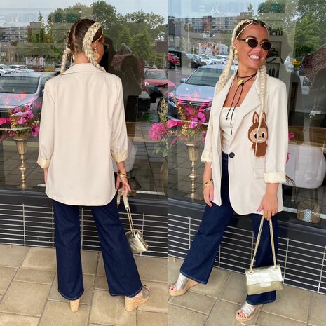 Lala oversized blazer beige