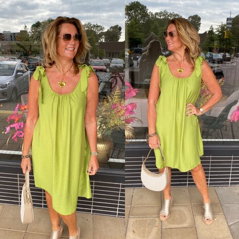 Azzurro Roosje dress pistache