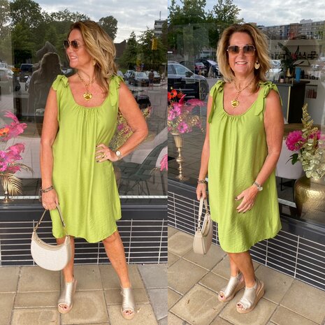 Azzurro Roosje dress pistache