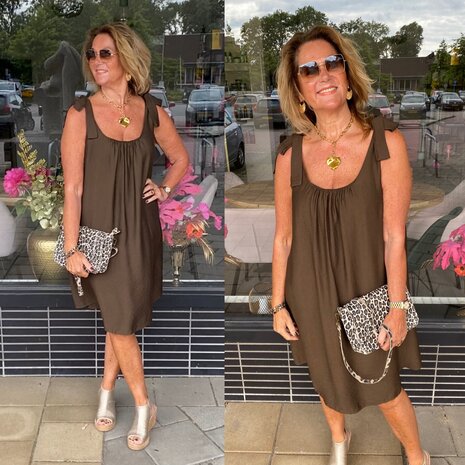 Azzurro Roosje dress bruin