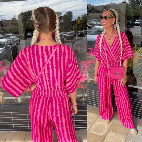 Jose jumpsuit streep