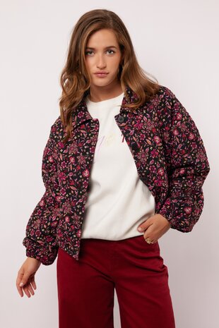 Fluresk Maribel jacket black/dusty mauve