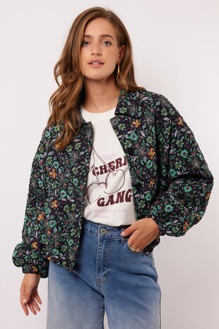 Fluresk Maribel jacket black/marine blue
