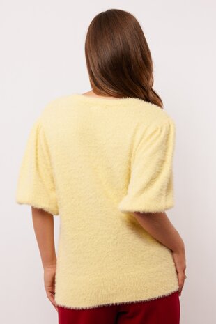 Fluresk Moraine knit top vanille geel
