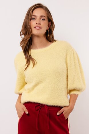 Fluresk Moraine knit top vanille geel