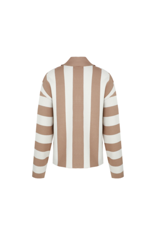 C&S Cecillia knit cardigan wool white/ light camel