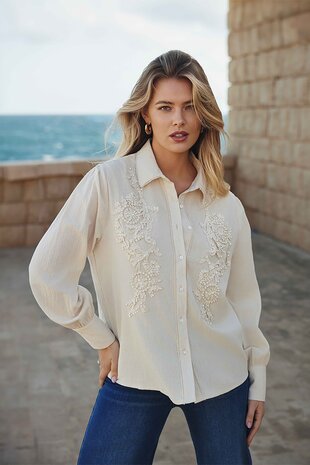 C&S Linsey blouse ecru