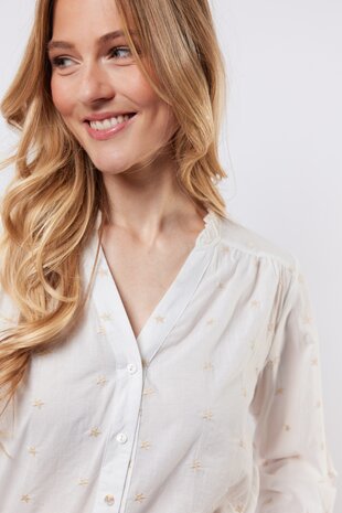 C&S Lizzy blouse offwhite/sand
