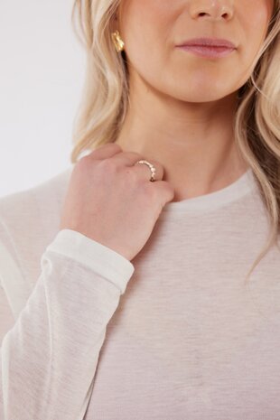 C&S Angel knit pullover wool white