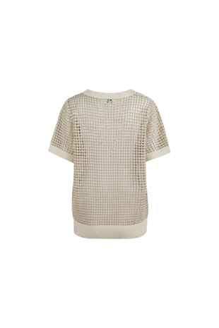 C&S Annabelle knit top Wool White/Light Gold