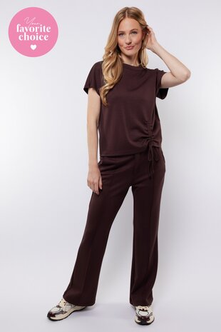 C&S Petra pants dark brown