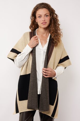 G Maxx Patti knit cardigan Wood Ash/Black