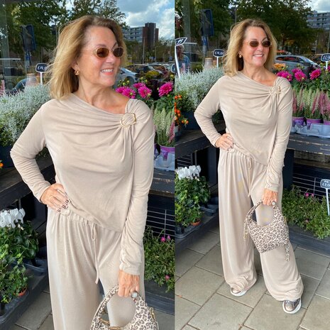 Alida top taupe