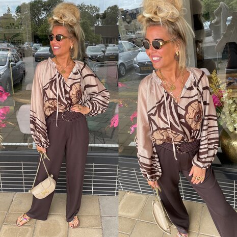 Zenna blouse bruin