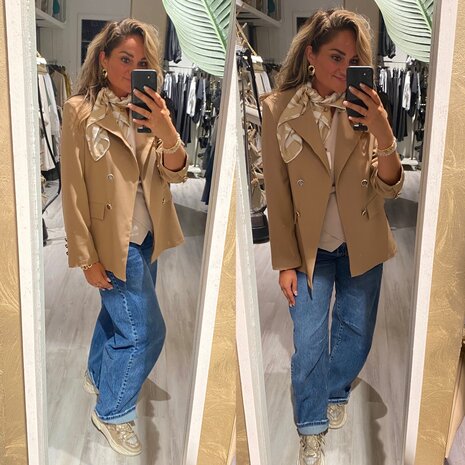 Luna oversized blazer camel