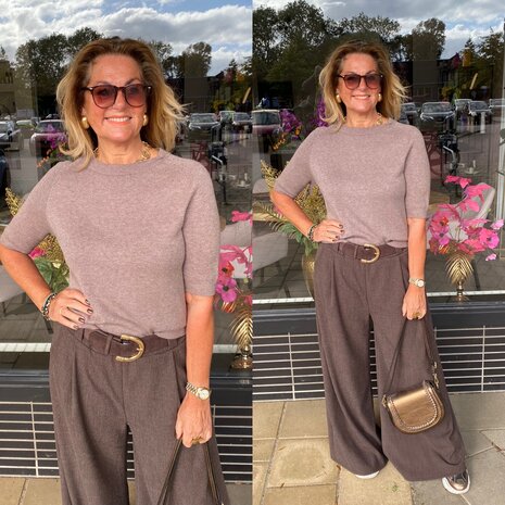 Anna top taupe
