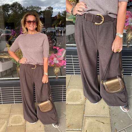 Anna top taupe