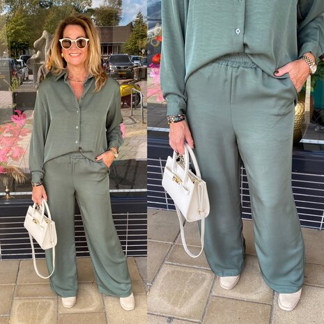 Wauw Wendy pantalon army groen