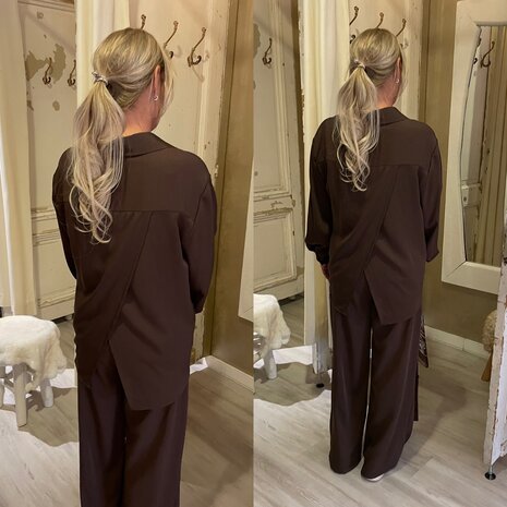 Wauw Wendy blouse bruin