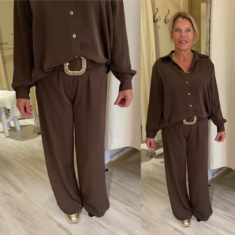 Wauw Wendy blouse bruin