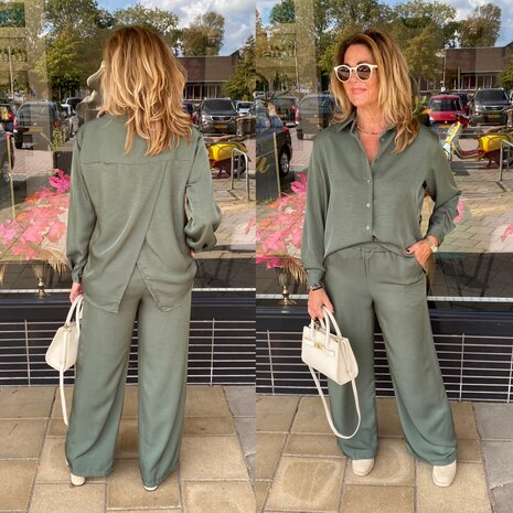Wauw Wendy blouse army