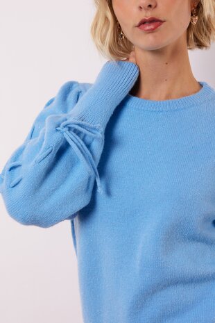 Fluresk Scottie knit sweater Crisp Blue