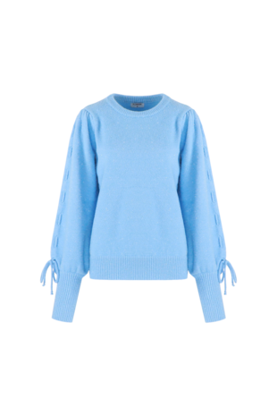 Fluresk Scottie knit sweater Crisp Blue