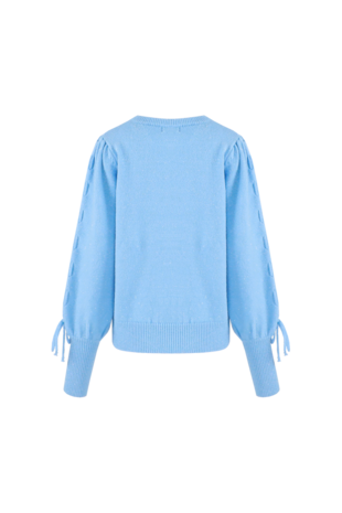 Fluresk Scottie knit sweater Crisp Blue