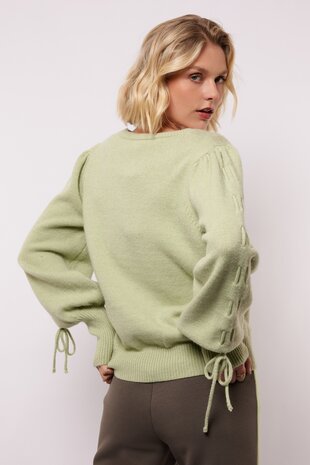 Fluresk Scottie knit sweater Matcha Green