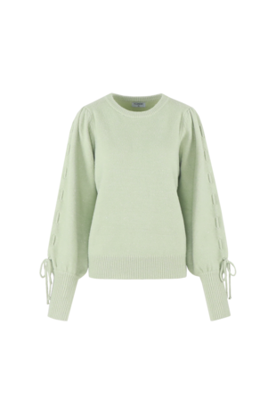 Fluresk Scottie knit sweater Matcha Green