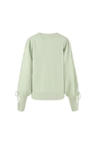 Fluresk Scottie knit sweater Matcha Green