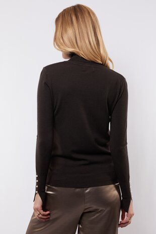 C&S Kalisse knit pullover Dark Chocolate