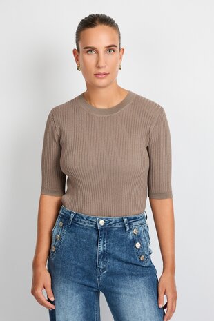 C&S Anne knit pullover bronze