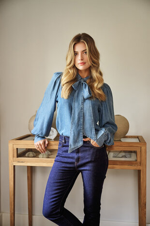 C&S Naomi pants Denim Dark Blue
