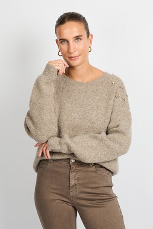 C&S Kirsten knit pullover bronze