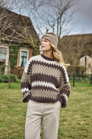 C&S Kool knit pullover Dark Chocolate/Bronze